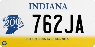 IN license plate 762JA