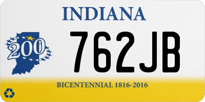 IN license plate 762JB