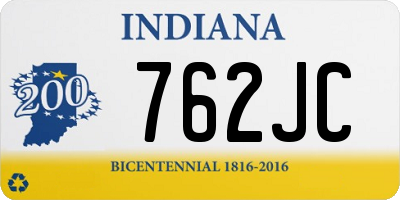 IN license plate 762JC