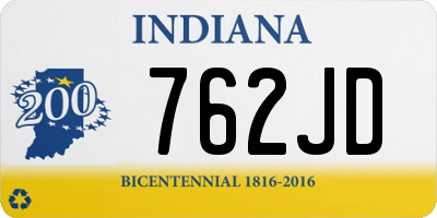 IN license plate 762JD