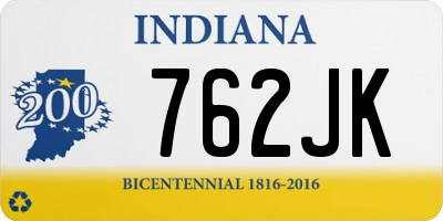 IN license plate 762JK