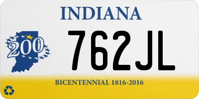 IN license plate 762JL
