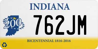 IN license plate 762JM