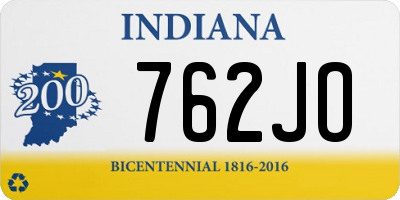 IN license plate 762JO