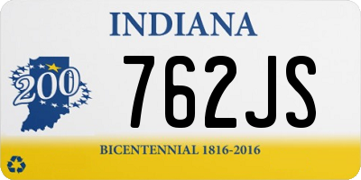 IN license plate 762JS