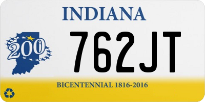 IN license plate 762JT