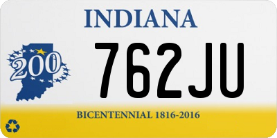 IN license plate 762JU