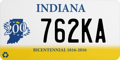 IN license plate 762KA