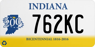 IN license plate 762KC