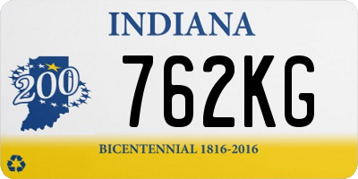 IN license plate 762KG