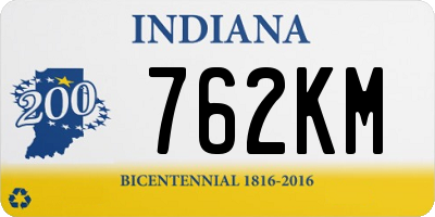 IN license plate 762KM