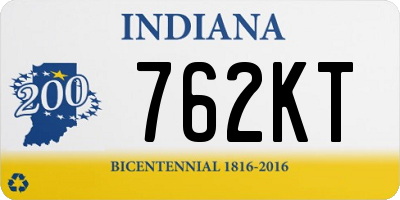 IN license plate 762KT