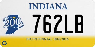 IN license plate 762LB