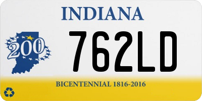 IN license plate 762LD