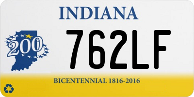 IN license plate 762LF