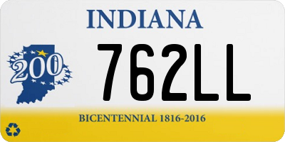 IN license plate 762LL