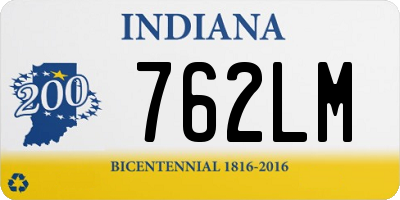 IN license plate 762LM