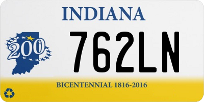 IN license plate 762LN