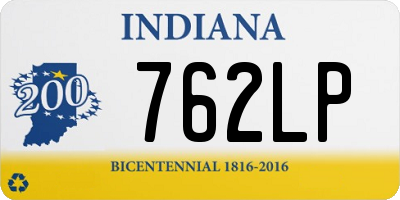 IN license plate 762LP