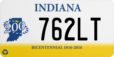 IN license plate 762LT