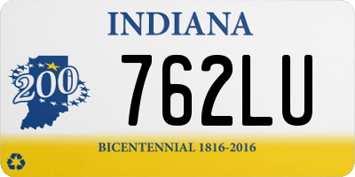 IN license plate 762LU
