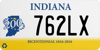 IN license plate 762LX