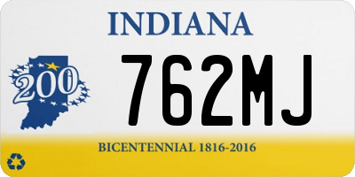 IN license plate 762MJ