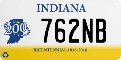 IN license plate 762NB