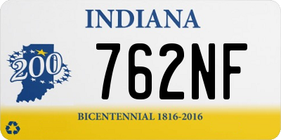 IN license plate 762NF