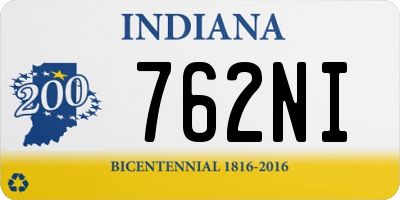 IN license plate 762NI