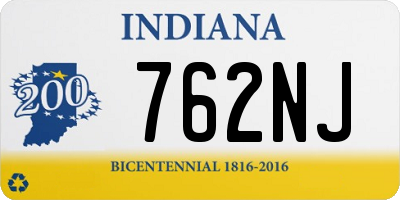 IN license plate 762NJ