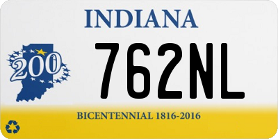 IN license plate 762NL