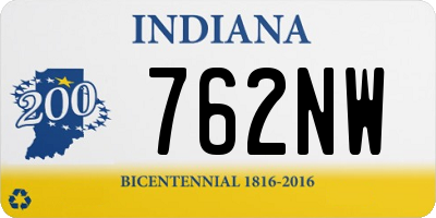 IN license plate 762NW