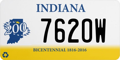 IN license plate 762OW