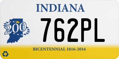 IN license plate 762PL