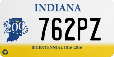 IN license plate 762PZ