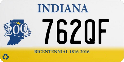 IN license plate 762QF