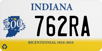 IN license plate 762RA