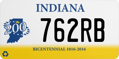 IN license plate 762RB
