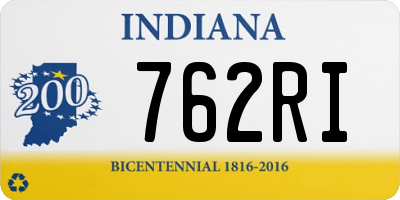 IN license plate 762RI