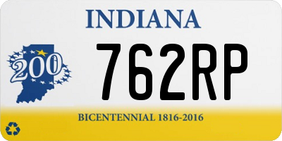 IN license plate 762RP