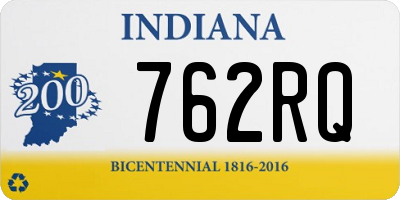 IN license plate 762RQ