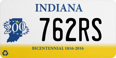 IN license plate 762RS