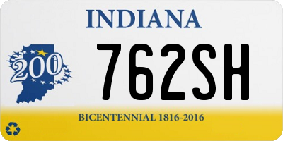 IN license plate 762SH