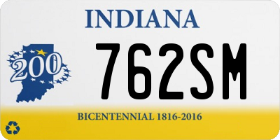 IN license plate 762SM