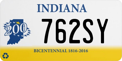 IN license plate 762SY