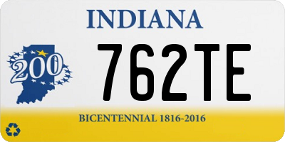 IN license plate 762TE