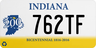 IN license plate 762TF