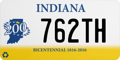 IN license plate 762TH