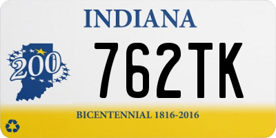IN license plate 762TK